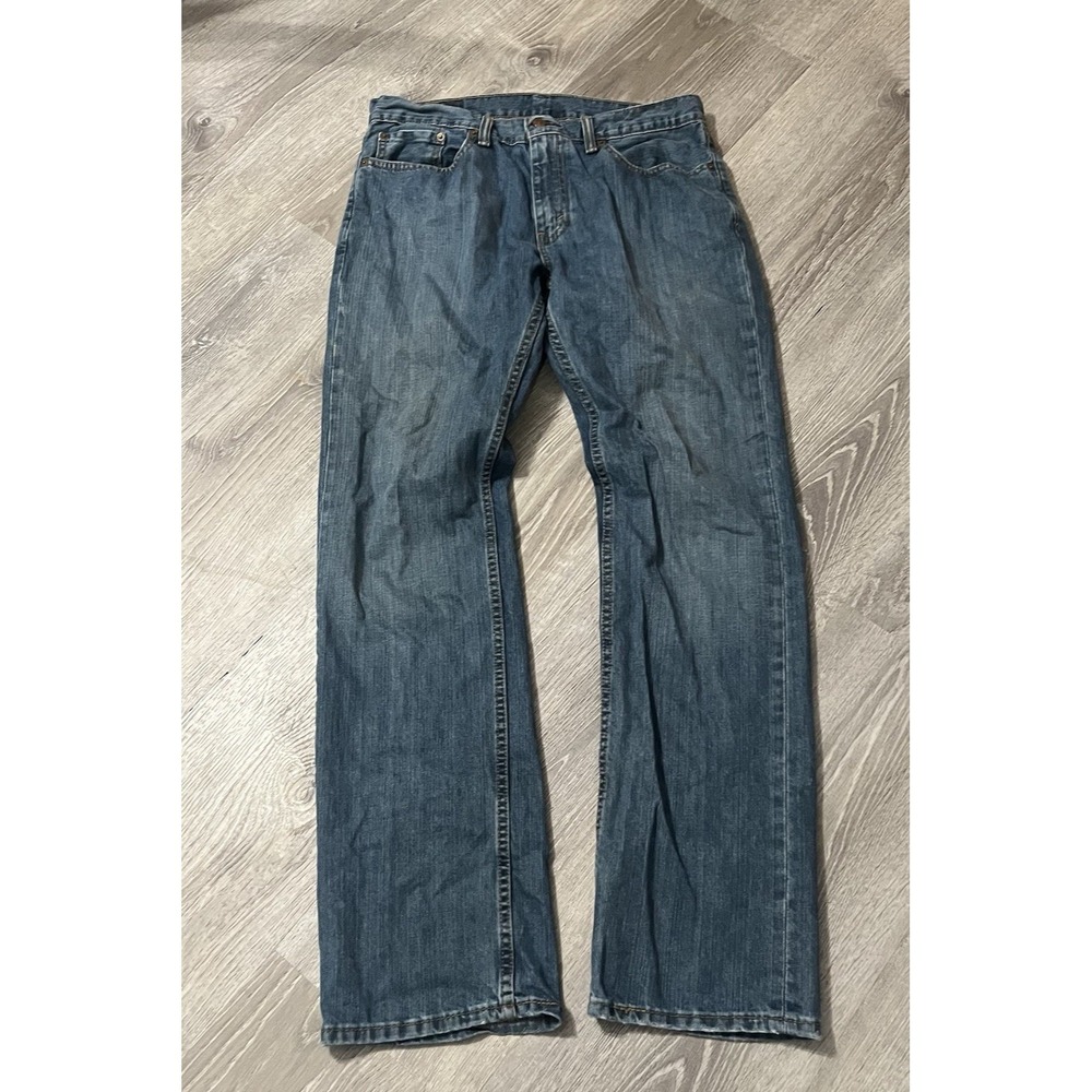 Levis 559 Jeans Mens 34x33 Blue Medium Wash Relaxed Straight Fit Stretch Denim‎